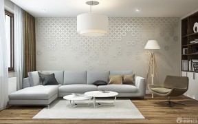 三居室简约装修效果图 沙发背景墙装修效果图片