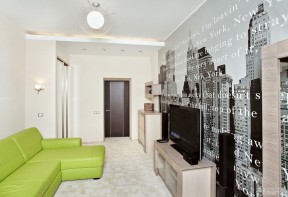 三居室简约装修效果图 电视背景墙设计