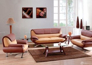 现代欧式三室二厅客厅沙发摆放装修效果图