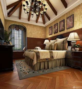 三室两厅房子美式卧室装潢装修效果图