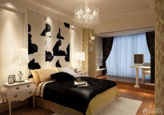 现代欧式三室两厅家装卧室装潢设计效果图
