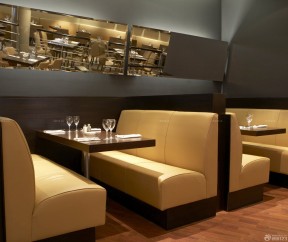 90平方米餐馆装修 烤漆玻璃装修效果图片
