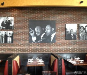 90平方米餐馆装修 墙砖墙面装修效果图片