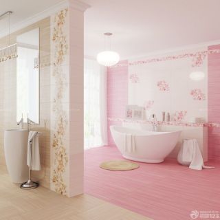 唯美现代装修风格三室两厅粉色墙面图片欣赏