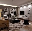 欧式黑白风格90平小三居客厅装修效果图