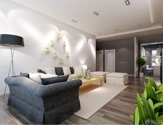 现代欧式风格设计90平小三居客厅装修效果图