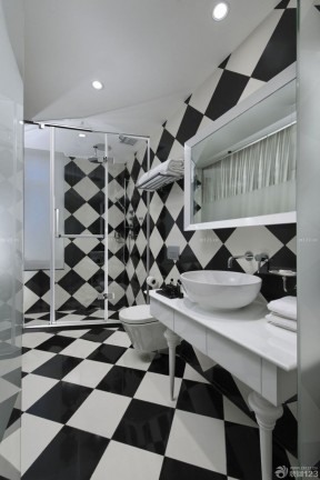 现代时尚90平方房子长方形卫生间装修图片