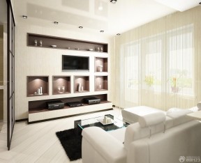 两室一厅客厅装修效果图大全2020图片 展示架设计