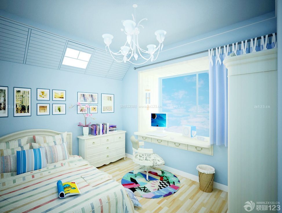 现代90平方儿童卧室装饰装修效果图