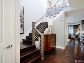 复式房楼梯设计 现代美式风格