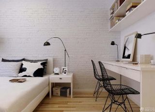 简约现代两房一厅卧室墙砖墙面装修效果图