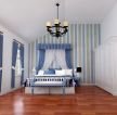 美式地中海混搭风格两房一厅卧室装修效果图