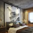 90平小户型卧室床头装饰画loft装修效果图