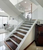 精致复式楼梯设计图玻璃楼梯扶手设计