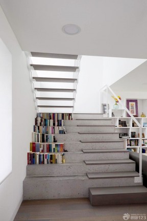 复式楼梯设计图 书架设计
