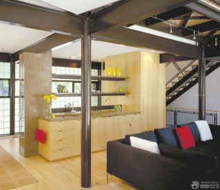 创意loft风格复式室内设计装修实景图