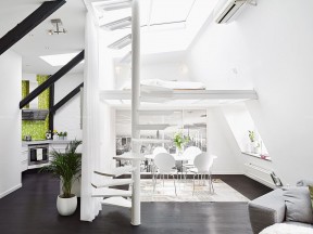 复式楼梯设计效果图 现代美式风格