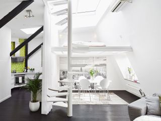 现代美式风格复式楼梯设计效果图欣赏