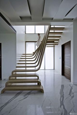 创意现代风格复式楼梯设计效果图欣赏