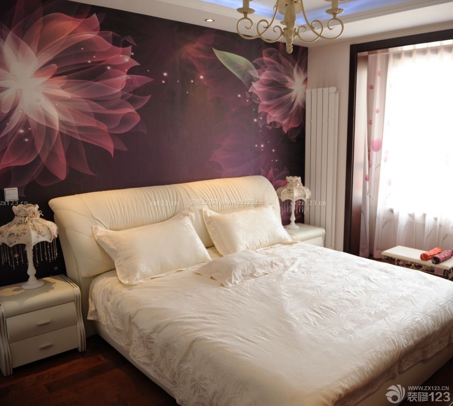 90平方房间床头背景墙装修效果图片