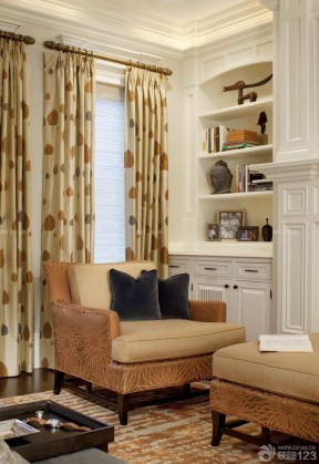80平方三居室装修效果图 布艺窗帘装修效果图片