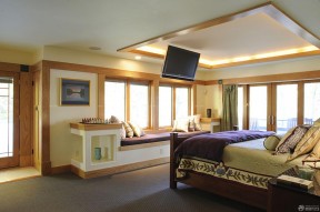 140多平方三室两厅两卫 美式卧室装修效果图
