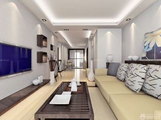 现代80平方三居室布艺沙发装修效果图