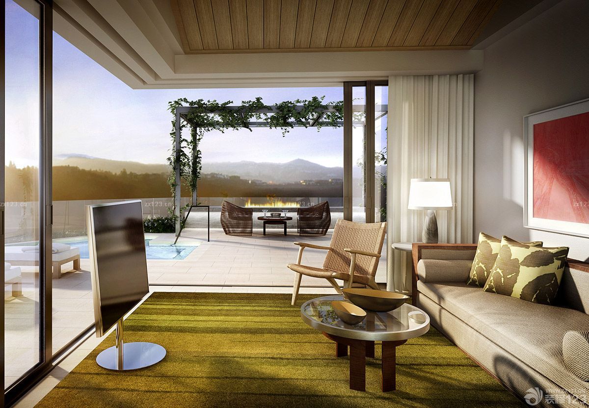 三层小别墅家庭休闲区装修效果图片