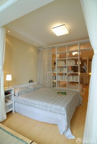 40-50平方小户型卧室兼书房装修效果图片
