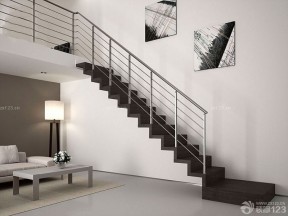精致简约风格复式楼楼梯设计装修效果图