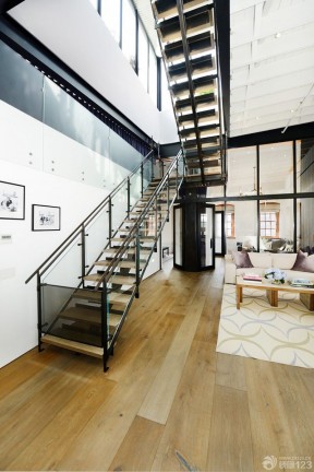 别墅复式楼梯图片 loft风格