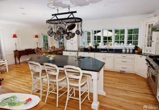 欧式别墅厨房橱柜设计装修效果实景图