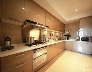 别墅厨房欧式整体橱柜设计装修效果图