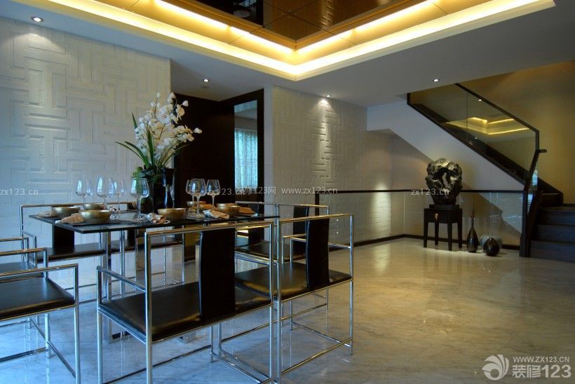 新中式别墅餐厅装修设计