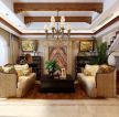 经典别墅美式实木沙发设计图片