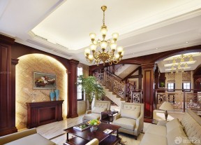 别墅设计图纸及效果图大全 客厅墙面装饰