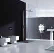 别墅黑白风格室内卫生间浴室装饰装修效果图
