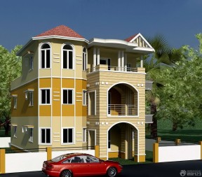 农村别墅建筑设计 三层别墅外观效果图