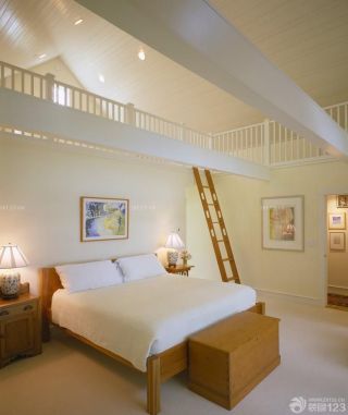 2023小户型loft中式卧室床头背景墙装修图
