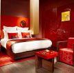 小宾馆红色墙面装修效果图片
