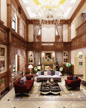 世界顶级别墅 欧式客厅装修效果图片