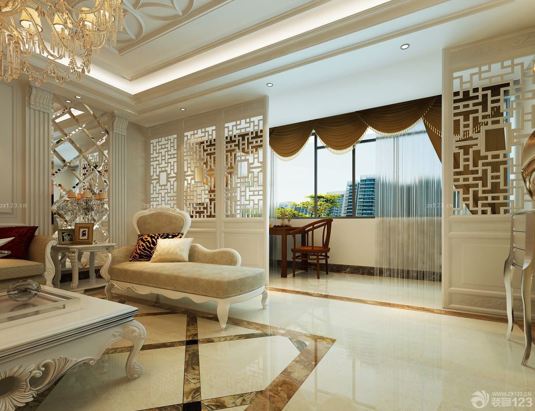 客厅阳台木质吊顶装修效果图大全2015图片