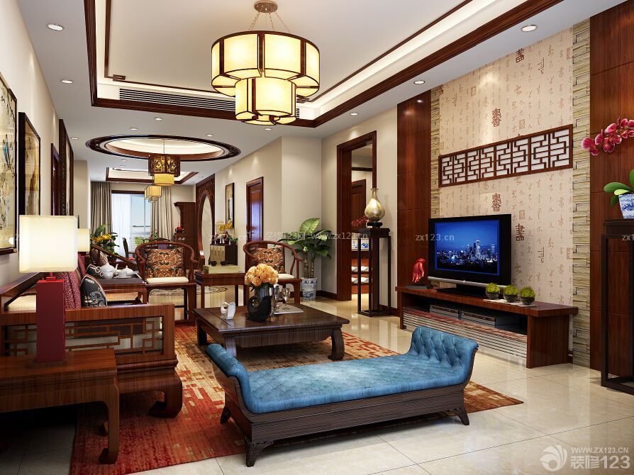 中式古典风格装修效果图片 客厅家具