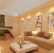 现代小户型客厅沙发浅黄色木地板装修效果图片
