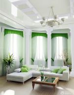 我的世界别墅绿色窗帘装修设计效果图片