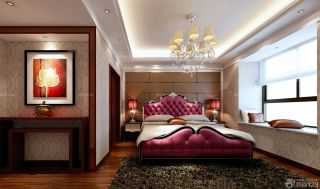 奢华中式复式楼卧室设计装修效果图