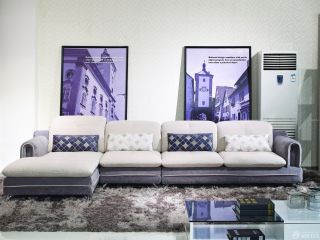 小户型客厅沙发田园风格地毯效果图片