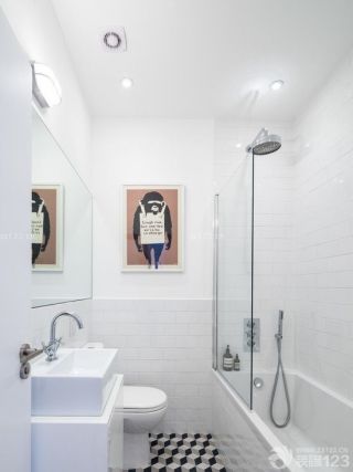现代美式风格90平米小户型卫生间装修图片