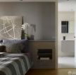 家装现代简约90平米小户型浪漫的主卧室卫生间装修效果图