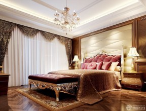 别墅室内设计效果图 欧式床头背景墙